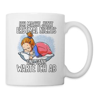 Langschläfer Mädchen Müde Schlaf - Tasse - Weiß - Rechts