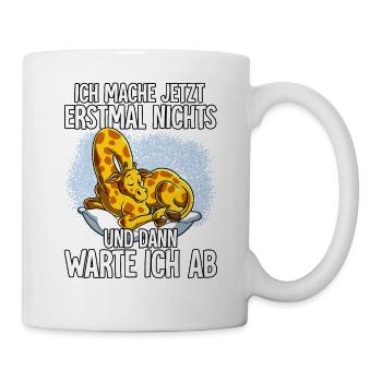 Langschläfer Giraffe Müde Schlaf - Tasse - Weiß - Rechts