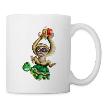 La tortue porte des vacances de paresseux et d’escargot - Mug blanc - blanc - Droite