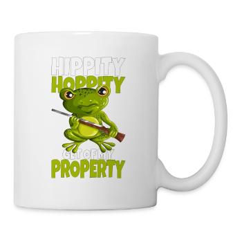 Bad frog saying down from my property - Mug - white - Right