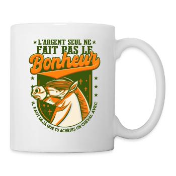 Cheval Humour - Mug blanc - blanc - Droite