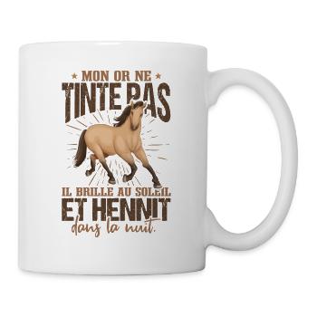 Dicton Cheval - Mug blanc - blanc - Droite