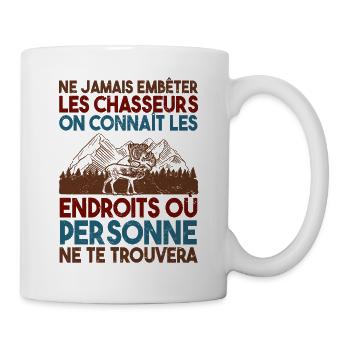Chasseur Humour Chasse - Mug blanc - blanc - Droite