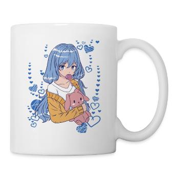 J’adore les mangas et le cosplay pour les filles - Mug blanc - blanc - Droite