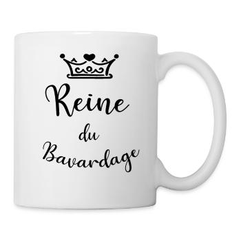 Reine du bavardage - Mug blanc - blanc - Droite