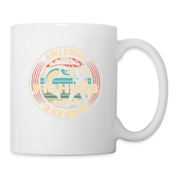 Awesome since 1996. Angel, Angler Geburtstag - Tasse - Weiß - Rechts