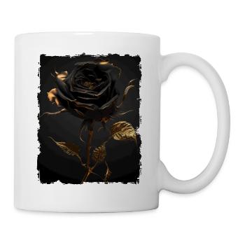 Schwarz Gold Rose - Tasse - Weiß - Rechts