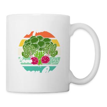 I Just Love VEGAN Food Awesome Retro Vegan Designs - Tasse - Weiß - Rechts