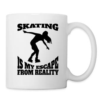 Patinage à roulettes Patin à roues alignées Cadeau Inliner Skater - Mug blanc - blanc - Droite