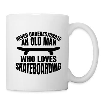 Skateboard Skating Skater Skateboarding Longboard - Mug blanc - blanc - Droite