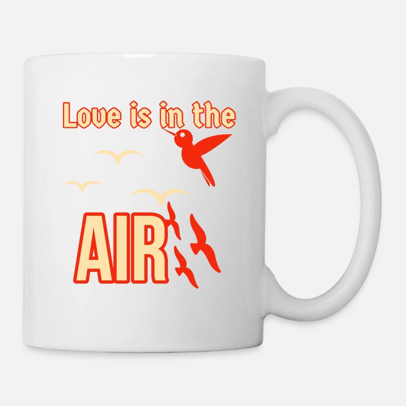 Liebe liegt in der Luft Vögel - Tasse - Weiß