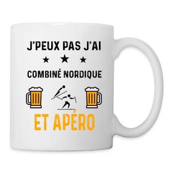 J'peux pas j'ai combiné nordique et apéro - Mug blanc - blanc - Droite