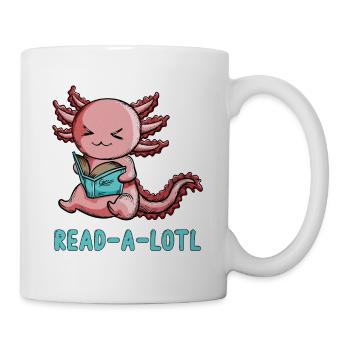 Lire le livre de triton Axolotl veut lire un peu - Mug blanc - blanc - Droite