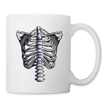 Poitrine squelettique Torse Os Halloween Outfit - Mug blanc - blanc - Droite