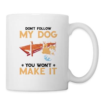 Dock Diving Design für Dog Jumping und Dock Dog - Tasse - Weiß - Rechts
