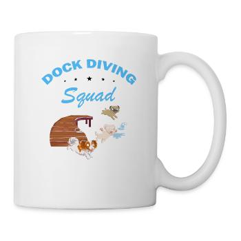 Dock Diving Design für Dog Jumping und Dock Dog - Tasse - Weiß - Rechts