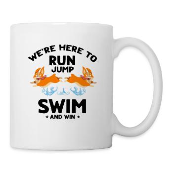 Dock Diving Design für Dog Jumping und Dock Dog - Tasse - Weiß - Rechts