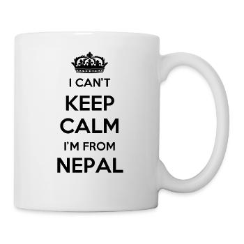 Je ne peux pas rester calme, je viens du Népal - Mug blanc - blanc - Droite