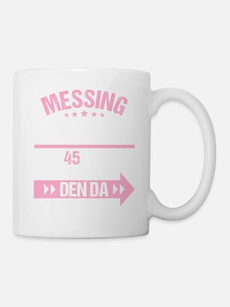 45 verheiratet Messing Hochzeit 45.Hochzeitstag - Tasse - Weiß