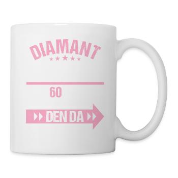 60 verheiratet Diamant Hochzeit 60.Hochzeitstag - Tasse - Weiß - Rechts