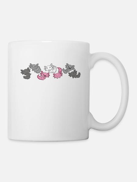 Demigirl Flag Pride LGBTQ Cute Axolotl - Mug - white