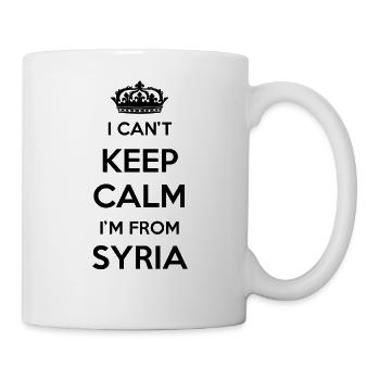 Ich Kann Nicht Ruhig Bleiben, Ich Bin Aus Syrien - Tasse - Weiß - Rechts