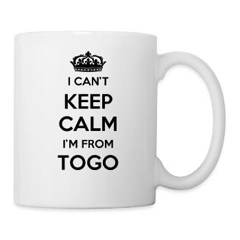 Ich Kann Nicht Ruhig Bleiben, Ich Bin Von Togo - Tasse - Weiß - Rechts