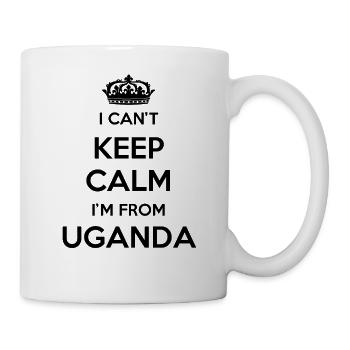 Je ne peux pas rester calme, je viens d’Ouganda - Mug blanc - blanc - Droite