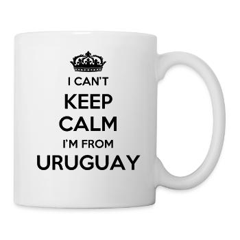 Ich Kann Nicht Ruhig Bleiben, Ich Bin Von Uruguay - Tasse - Weiß - Rechts