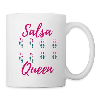 Salsa Queen Tanzschritte für Salsa Tänzerin - Tasse - Weiß - Rechts