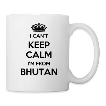 I can't stay calm, I'm from Bhutan - Mug - white - Right