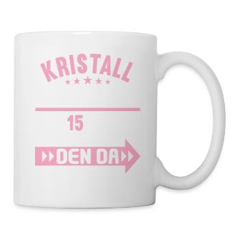 15 Verheiratete Kristall Hochzeit 15. Hochzeitstag - Tasse - Weiß - Rechts
