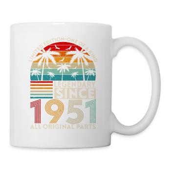 Legendär seit 1951 alle Originalteile - Tasse - Weiß - Rechts
