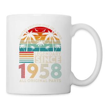 Legendär seit 1958 alle Originalteile - Tasse - Weiß - Rechts