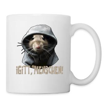 Igitt Menschen Ratte Lustiges Spruch Statement Sar - Tasse - Weiß - Rechts
