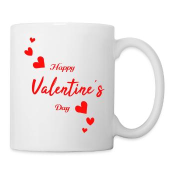 Valentine Happy Valentine - Tasse - Weiß - Rechts