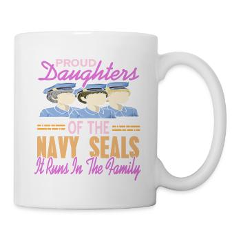 Proud Daughters Of NAVY Seals It Runs In Family - Mug - white - Right