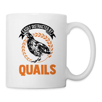 Easily distracted by Quails quail - Mug - white - Right