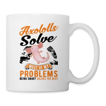 Axolotl Cadeau Amphibien à queue - Mug blanc - blanc - Droite