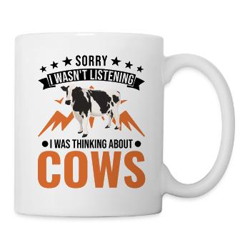 Kuh Landwirt Rinderzüchter Bauer Kühe - Tasse - Weiß - Rechts