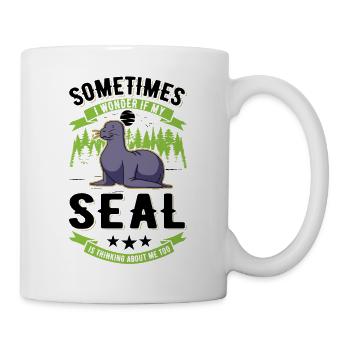Cadeau de phoque Phoque Lion de mer - Mug blanc - blanc - Droite