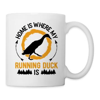 Home is where my running ducks are - Mug - white - Right