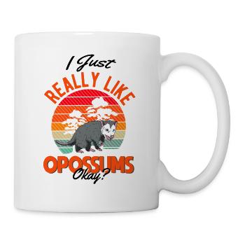 J’aime juste l’opossum marsupial d’Opossum - Mug blanc - blanc - Droite