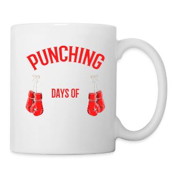 Punching 100 Days of School Sports Boxing Gloves - Mug - white - Right