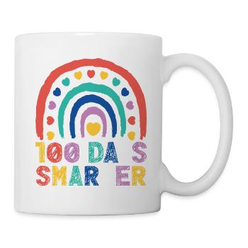 100 Days Smarter 100th Day Schulveranstaltung - Tasse - Weiß - Rechts