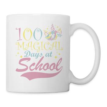 100 Magische Tage In Der Schule Fantasy Fairytale - Tasse - Weiß - Rechts