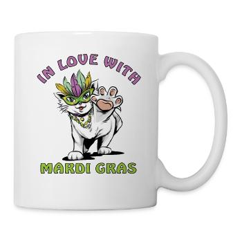 Mardi Gras Carnival Carnival Cat Costume - Mug - white - Right