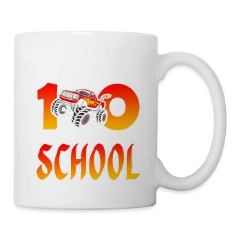 Ich Habe 100 Tage Der Schule Zerschlagen Truck - Tasse - Weiß - Rechts