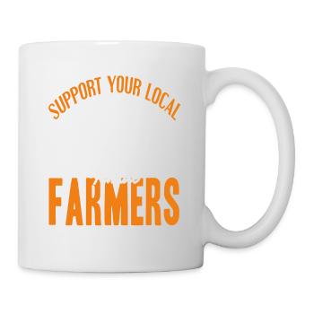 Support Your Local Female Farmers Retro T-Shirt - Mug - white - Right
