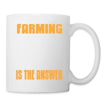 L’agriculture est la réponse T-shirt fermier rétro drôle - Mug blanc - blanc - Droite